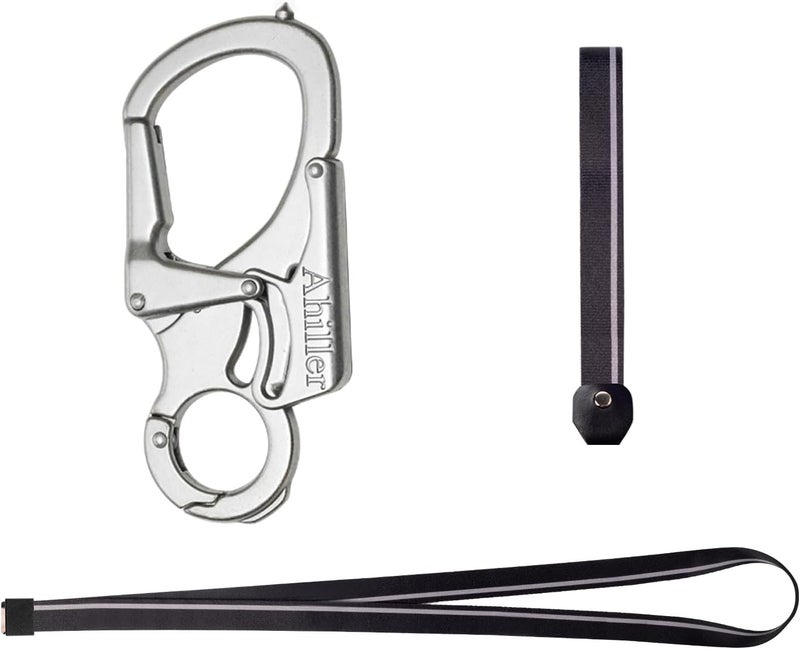 Ahiller Carabiner Keychain Clip, Double Lock Designed - Tungsten Steel Tip, Multifounction Tools for Camping, Hiking, Fishing, Outdoor Survival - Image 1
